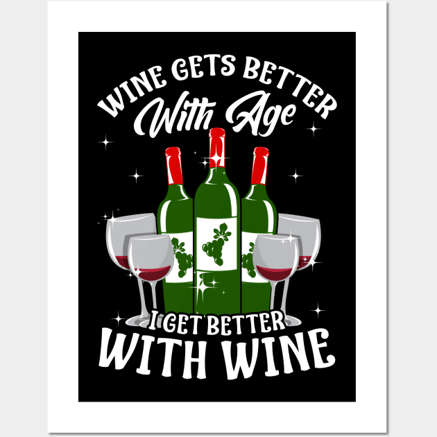 Funny Wine Lover Tee Wall Art by KsuAnn